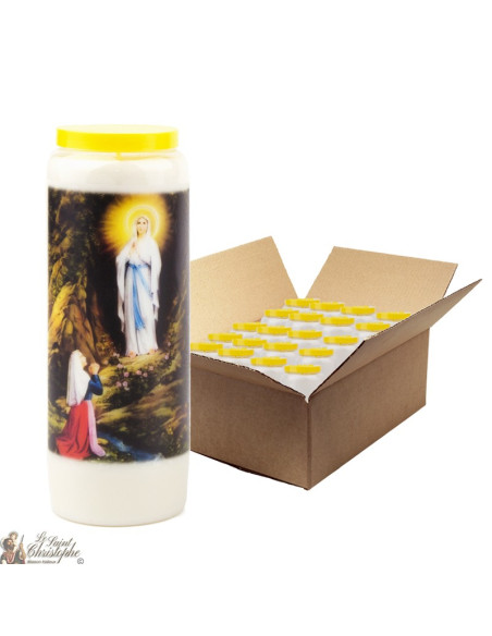 Virgin Mary of Lourdes Novena candles - 20 pieces