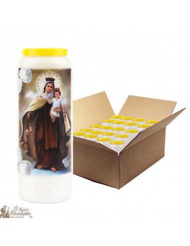 Velas de Novena de la Virgen María del Monte Carmelo - 20 piezas