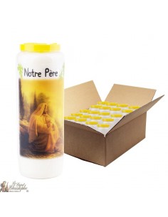 Bougies de Neuvaine Notre père prière - 20 pièces