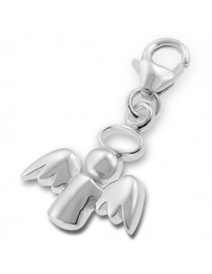 Pendant angel rhinestone charm - silver 925