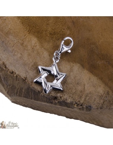 Pendant star of David charm - silver 925