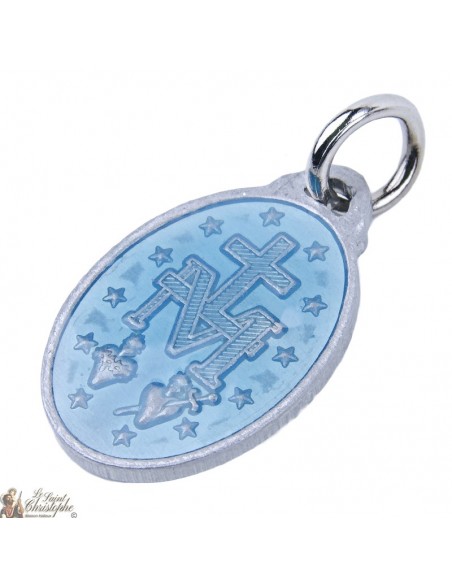 Wunderbare Jungfrau-Medaille mit blauer Emaille