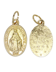 Medalla Virgen Milagrosa metal dorado