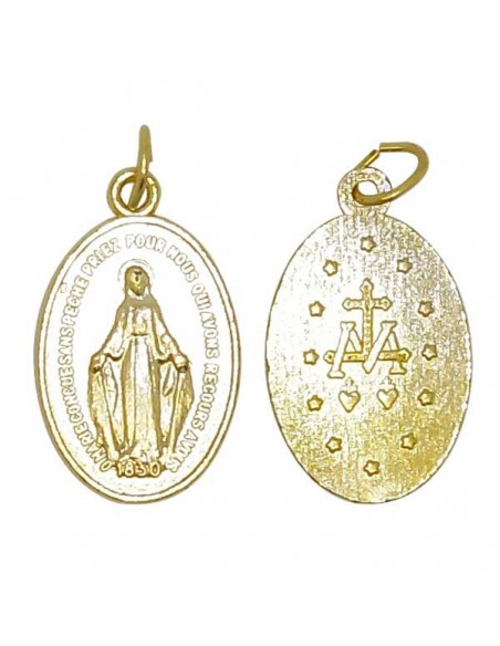 Miraculous Virgin Medal gilded metal