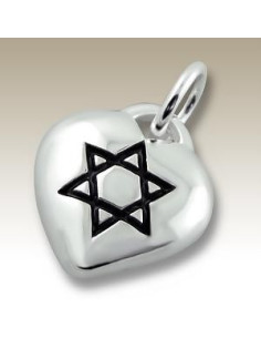 Pendant heart star of David - Silver 925