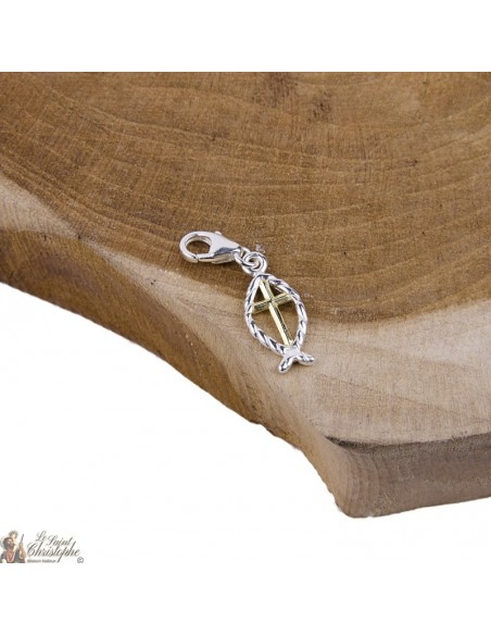 Charming Christian fish pendant - genuine Silver 925