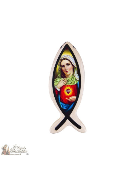 Poisson Vierge des Pauvres de Banneux N.D - Saint Christophe bois