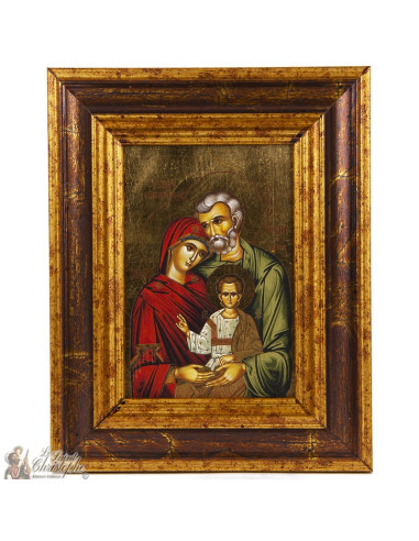 Icone cadre Sainte Famille 18 x 22cm