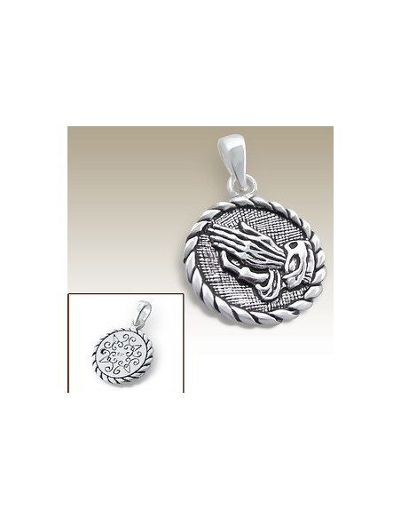 Ciondolo cristiano con mani oranti - Argento 925 autentico