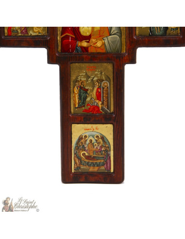 Icono de la Cruz Antigua 34 x 24 cm