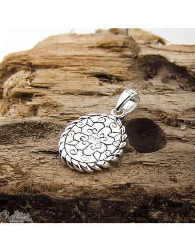 Pendentif chrétien mains priantes - Véritable argent 925