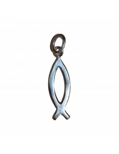 Charmante christelijke vis hanger - echt zilver 925