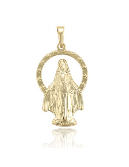 Miraculous Virgin Medal - 14 K gold plated