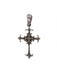 Colgante de cruz bizantina - plata genuina 925
