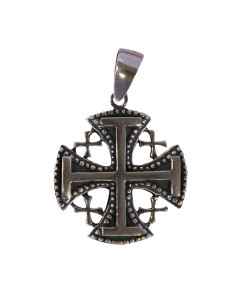 Pendant Jerusalem cross - genuine Silver 925
