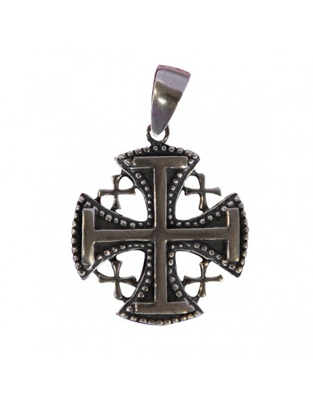 Pendant Jerusalem cross - genuine Silver 925