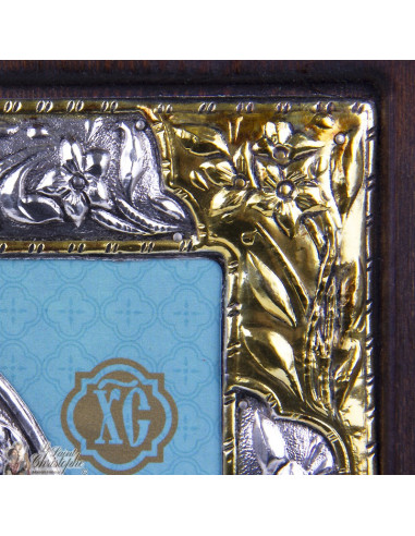 Icone Christ livre ouvert 25 x 32 cm - argent 999