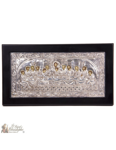 Ikone "Die letzte Szene" 27 x 15 cm - Silber 999