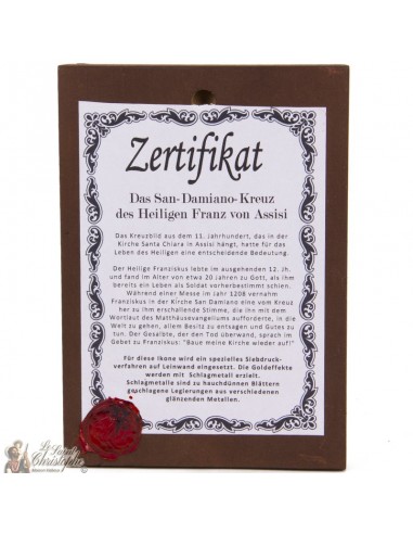 Cornice per icone croce San Francesco 14 x 20cm