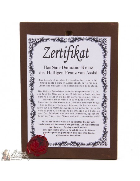 Cornice per icone croce San Francesco 14 x 20cm