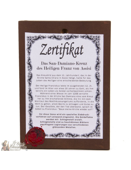 Symbolrahmen Kreuz St. Franziskus 14 x 20cm