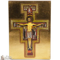 Icon frame cross St. Francis 14 x 20cm
