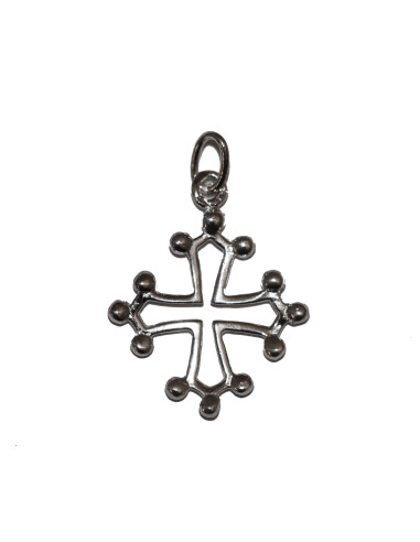 Pendentif croix Jérusalem - véritable Argent 925