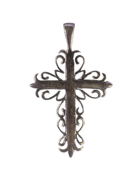 Colgante de cruz bizantina - plata genuina 925