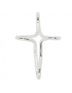 Hanger kruisje hartje verguld - echt zilver 925