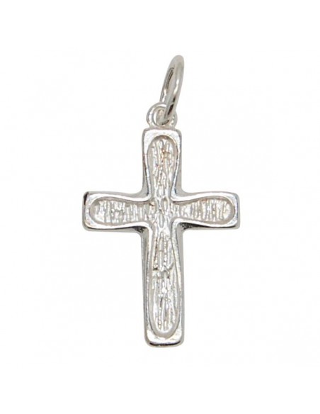 Stylized cross pendant - genuine 925 silver