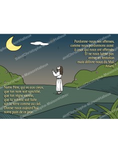 Carte aimantée prière - format postal