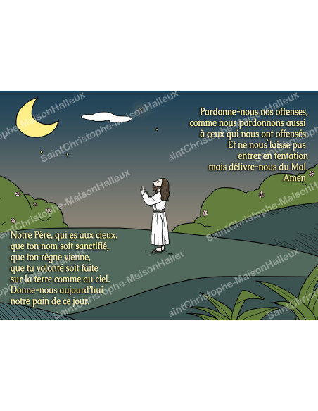 Magnetic prayer card - postal format