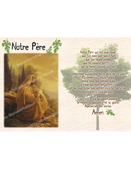 Carte aimantée prière - format postal