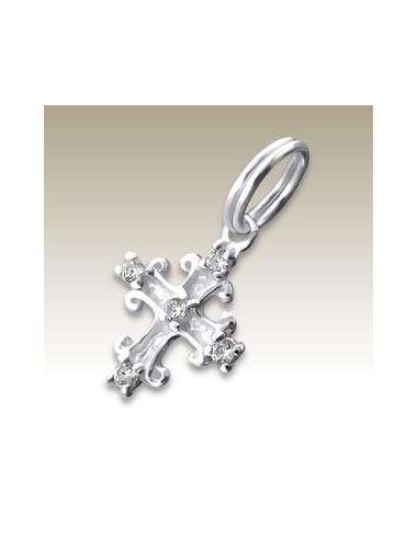 Ciondolo croce - argento 925 genuino