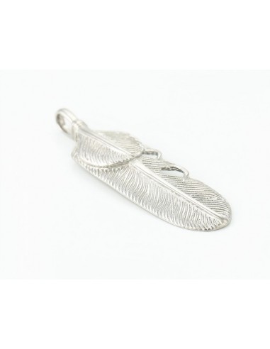 Feather Pendant - stainless steel