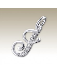 Anhänger Buchstabe J Kristallsilber 925