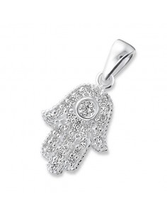 Pendentif Main de Fatma - Véritable Argent 925
