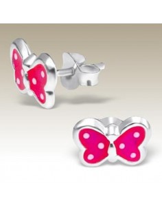 Pendientes Mariposas Rosadas - Plata 925