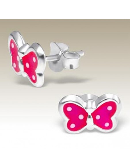 Pink Butterflies Earrings - Silver 925