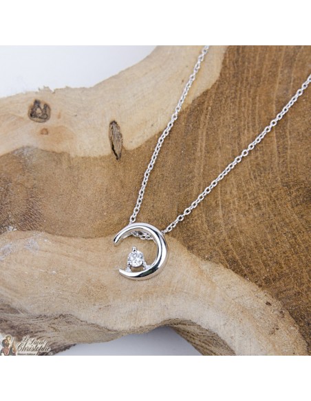 Collar Zirconia Moon Crossing - Plata 925