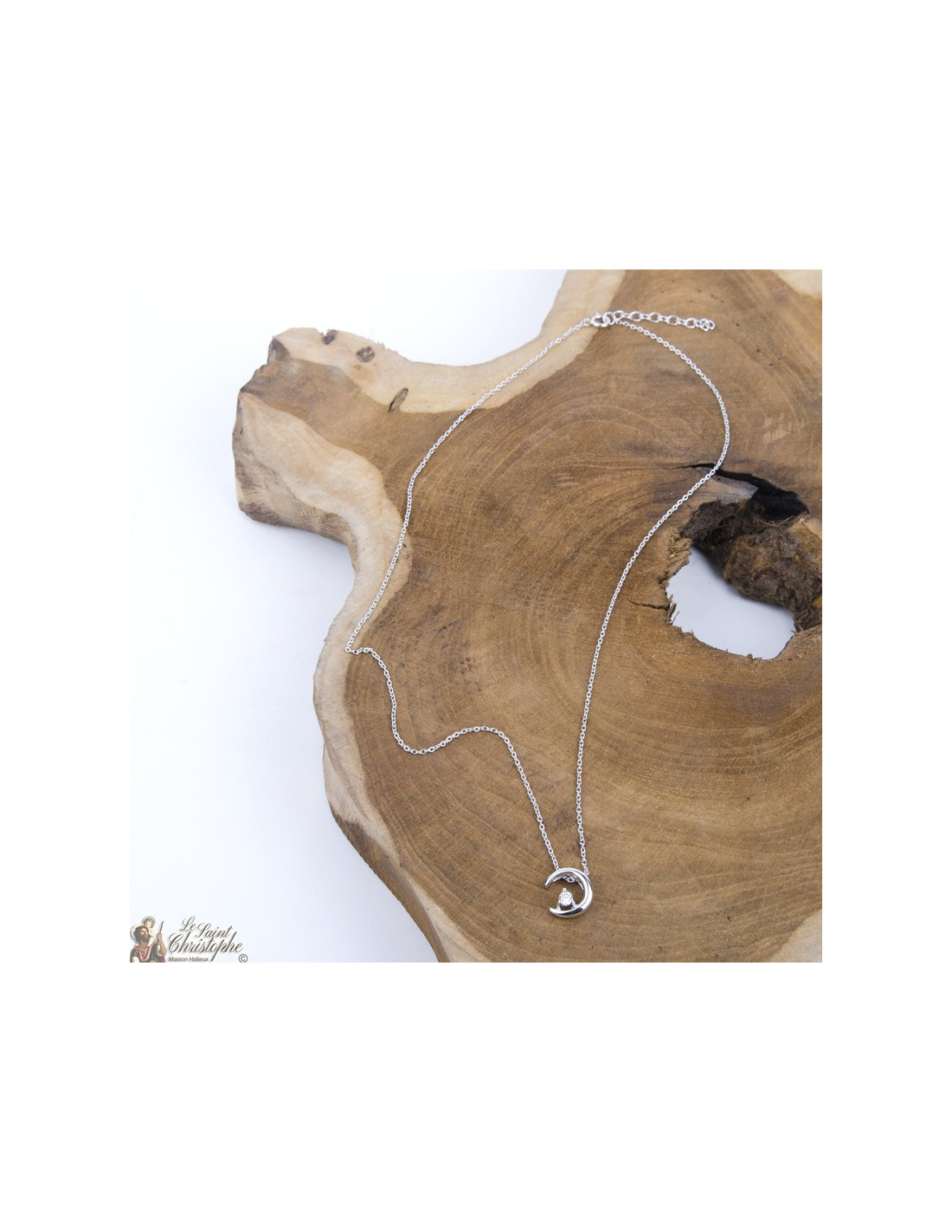 Collana Girocollo Argento 925 Con Ciondoli Luna E Stella – Placcata Rodio E Zirconia Cubica – Regalo Donna