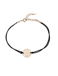 Elegante pulsera de flores - 18 K bañada en oro