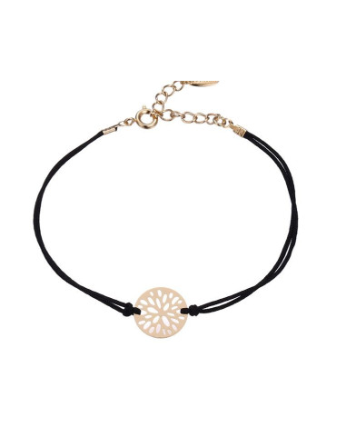 Elegante pulsera de flores - 18 K bañada en oro