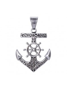 Pendentif Plume  - acier inoxydable