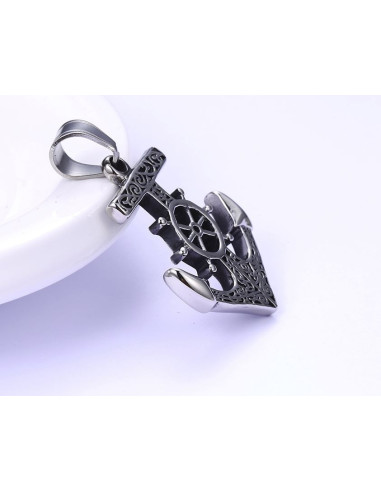 Feather Pendant - stainless steel