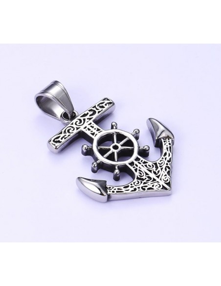 Pendentif Plume  - acier inoxydable