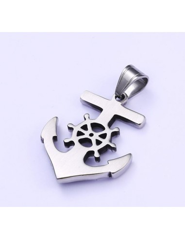 Pendentif Plume  - acier inoxydable