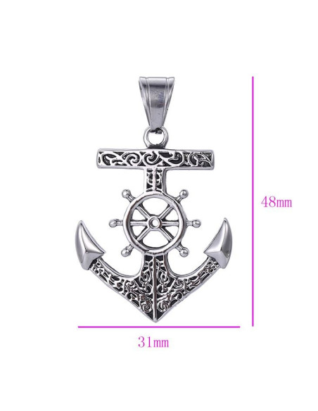 Ciondolo Piuma - acciaio inox