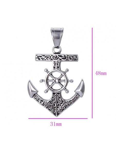 Pendentif Plume  - acier inoxydable