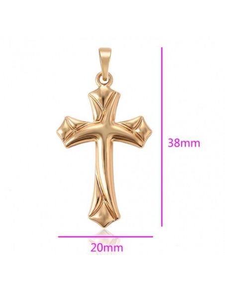Ciondolo croce - Placcato oro 18K